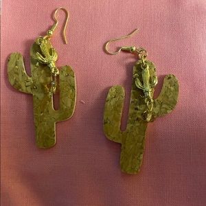Women’s cactus earrings
